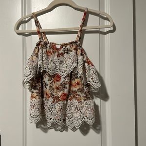 Womens small spaghettis strap crop top